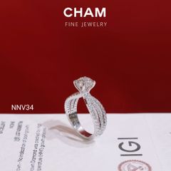 Nhẫn Nữ NNV34 Chủ 7.0 Vàng 10k Kim Cương Lab Grown Diamond