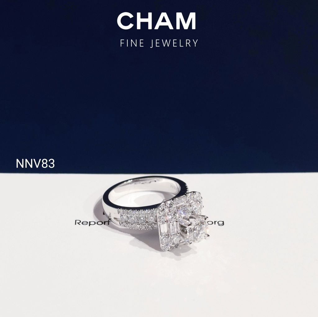 Nhẫn Nữ NNV83 Vàng 10k Chủ 5.4mm Kim Cương Lab Grown Diamond (Barcode DNU16)