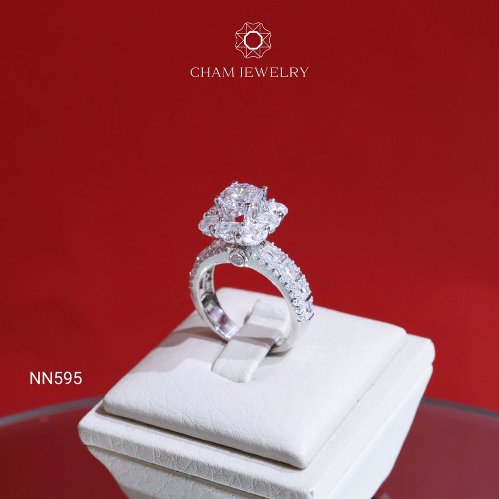 Nhẫn NN595 CHAM JEWELRY, Chủ 6.0mm (Barcode TNN1583)