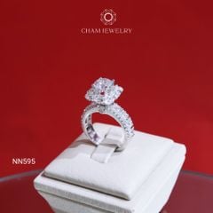 Nhẫn NN595 CHAM JEWELRY, Chủ 6.0mm (Barcode TNN1583)