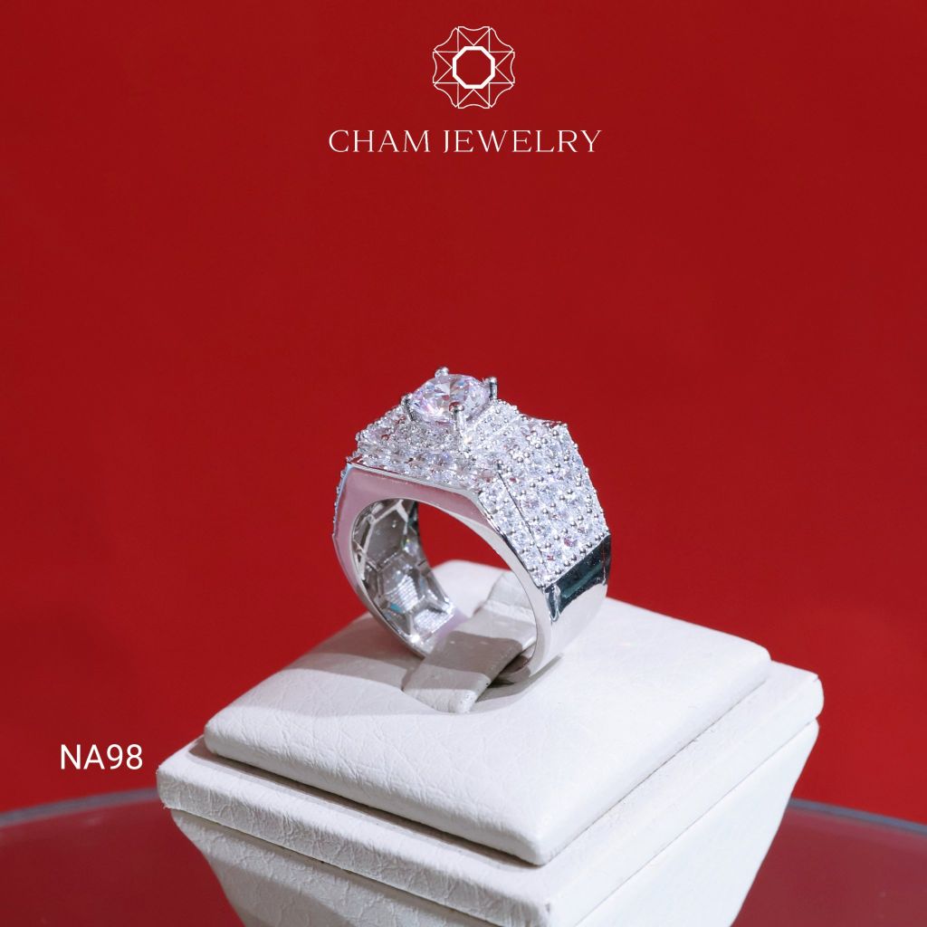 Nhẫn Nam NA98 CHAM JEWELRY, Chủ 6.5mm (Barcode TNNA417).