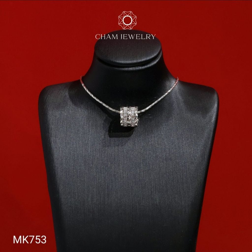 Mặt Dây Chuyền MK753 CHAM JEWELRY, Mặt Xỏ Bánh Xe ( Barcode TCH747)