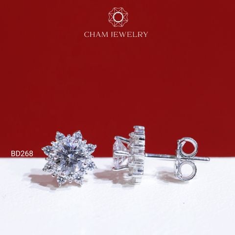 Hoa Tai BD268 CHAM JEWELRY , Chủ 4.5mm (Barcode TBD1298).