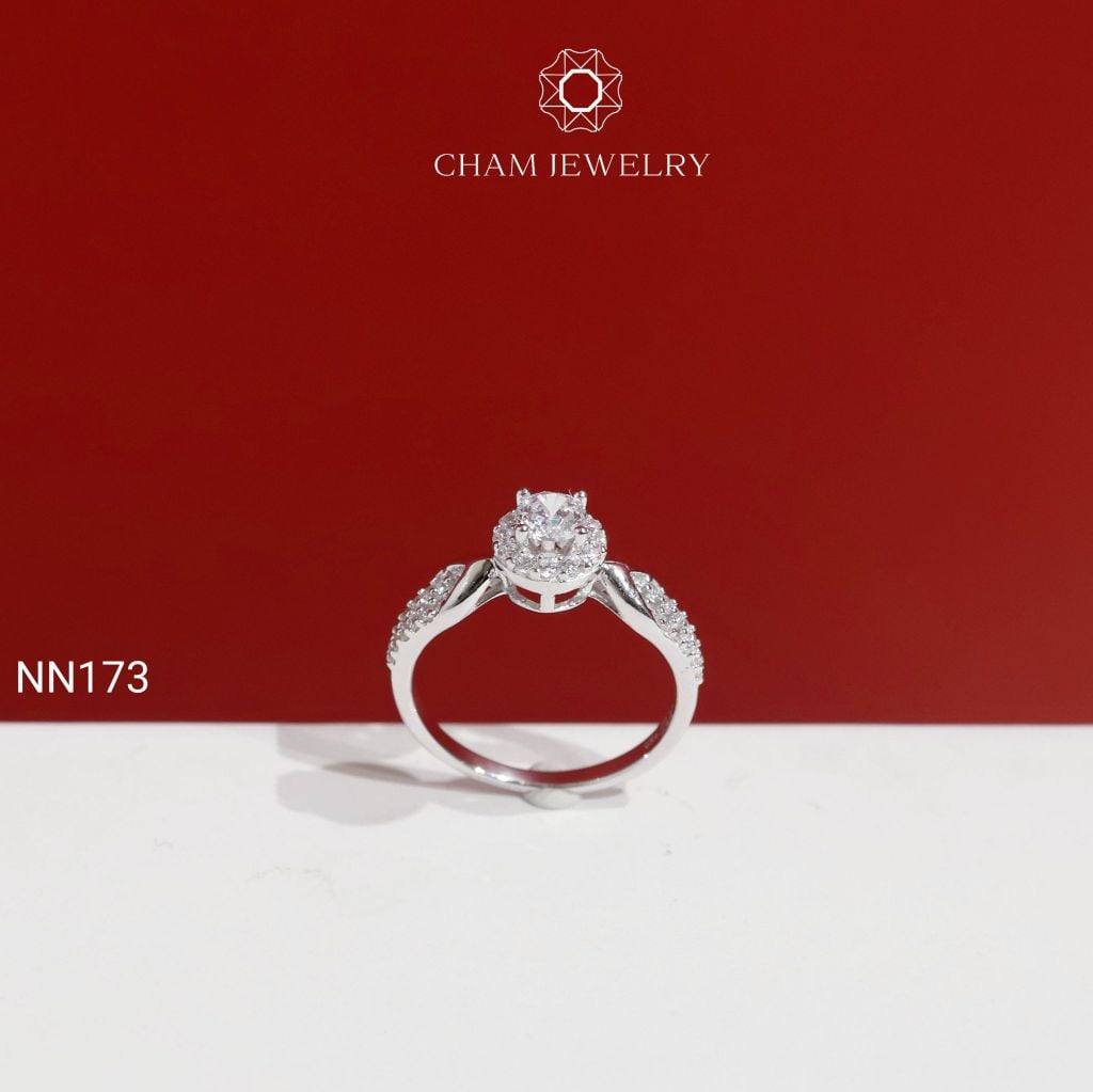Nhẫn NN173 CHAM JEWELRY, Chủ 4.0mm (Barcode TNN1826).