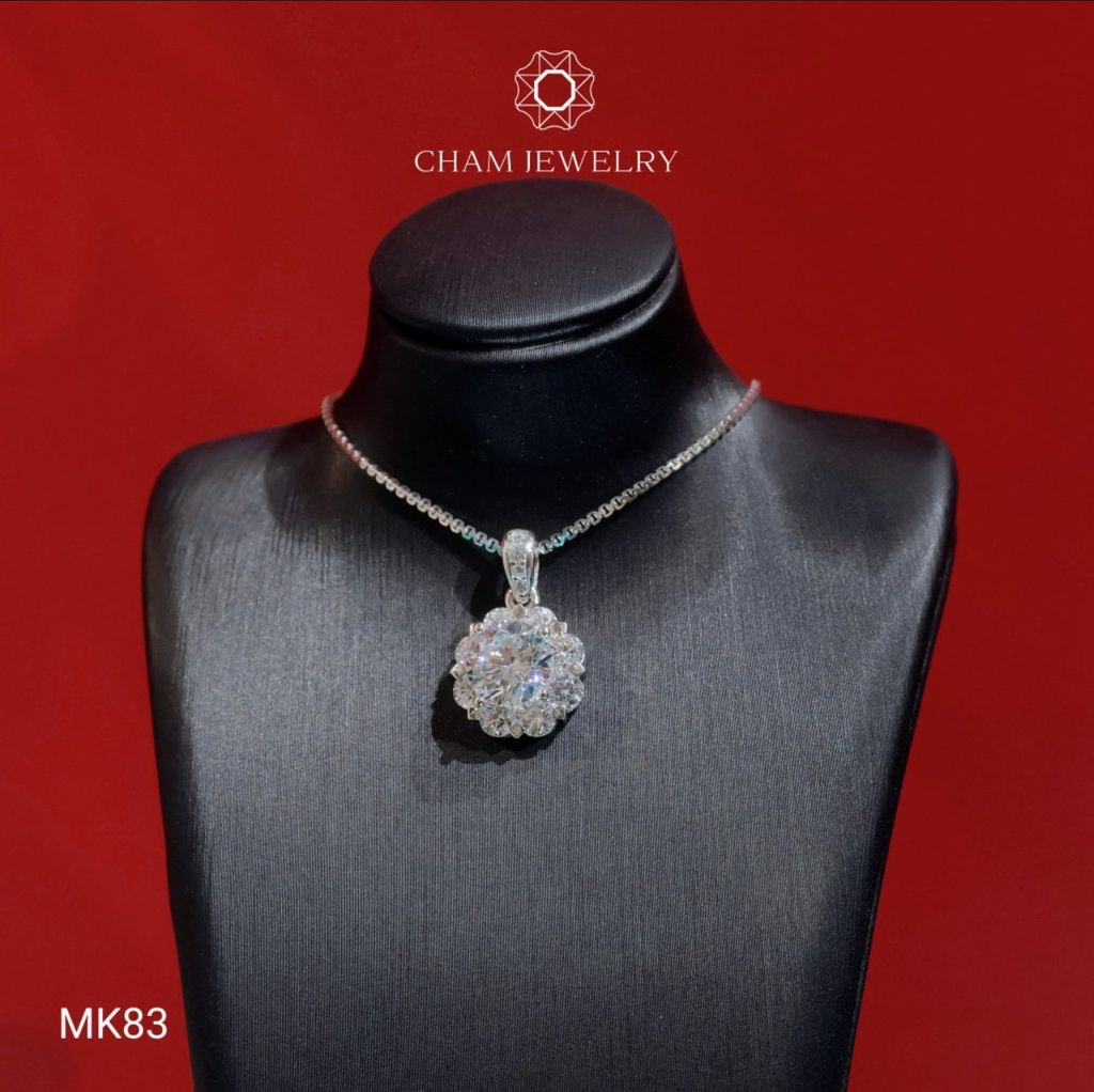 Mặt Dây Chuyền MK83 CHAM JEWERLY, Mặt Hoa, Chủ 8.0mm  (Barcode TMA1843).