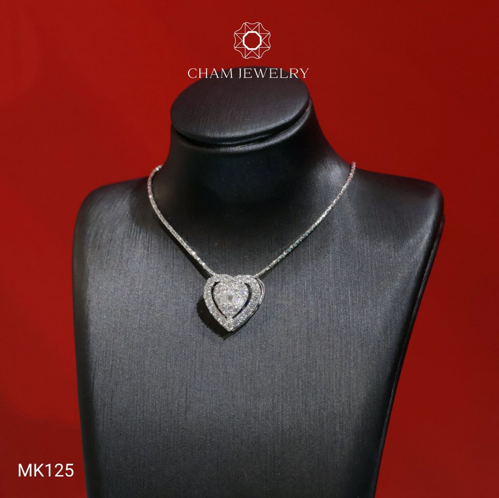 Mặt Dây Chuyền MK125 CHAM JEWELRY, Mặt Xỏ Trái Tim (Barcode TMX410)