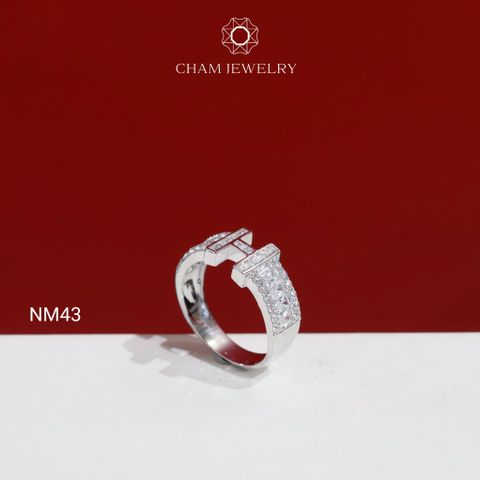 Nhẫn CHAM JEWELRY NM43, Chữ H (Barcode TNCC13).