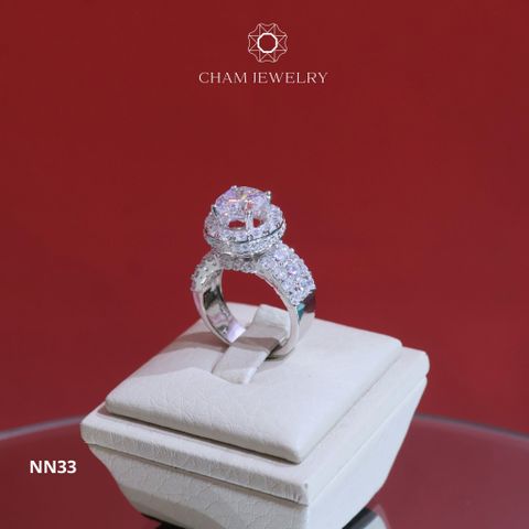 Nhẫn NN33 CHAM JEWELRY, Chủ 8.0mm (Barcode TNN1663).