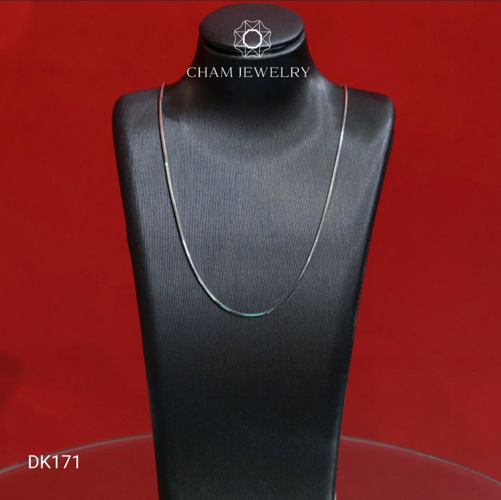 Dây Chuyền CHAM JEWELRY DK171, Dây Mì Trơn, Bản 0.8mm  (Barcode CDAYY10)
