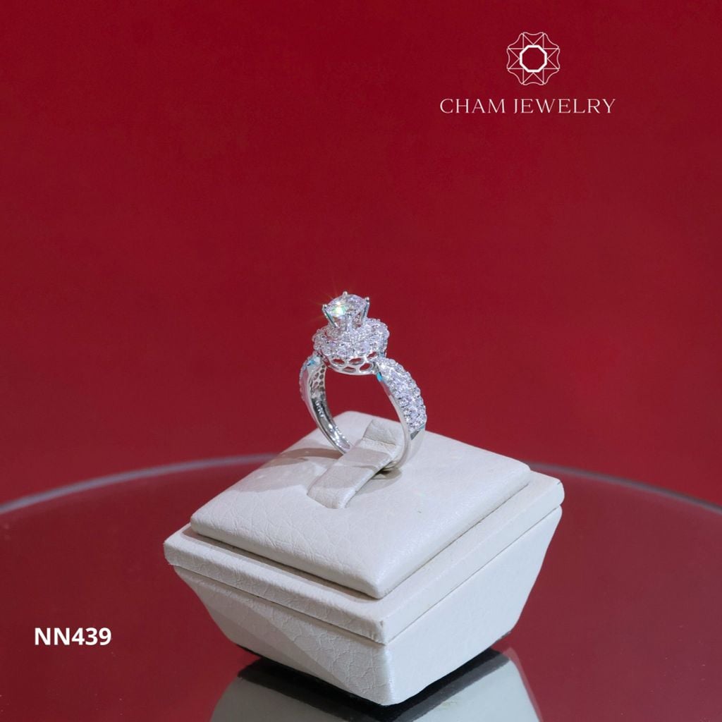 Nhẫn NN439 CHAM JEWELRY, Chủ 5.5mm (Barcode TNN1404).