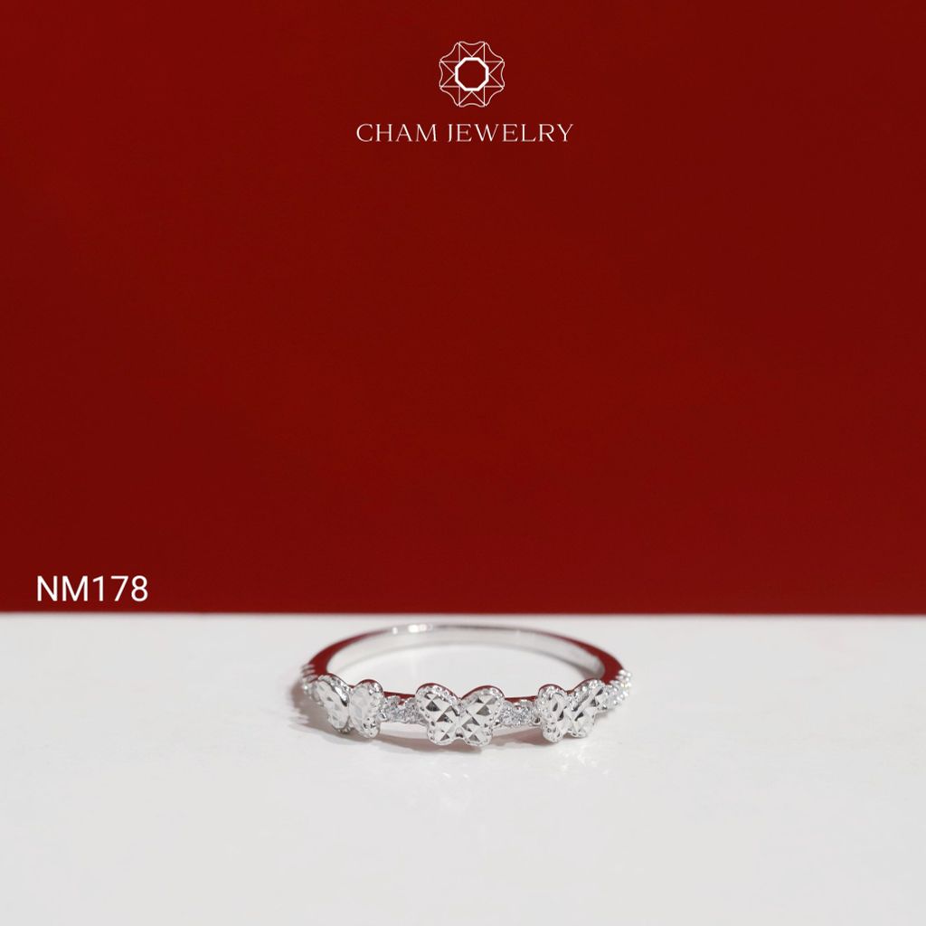 Nhẫn NM178 CHAM JEWELRY, Nhẫn Kiểu Bướm Chạm Máy (Barcode TNT933).