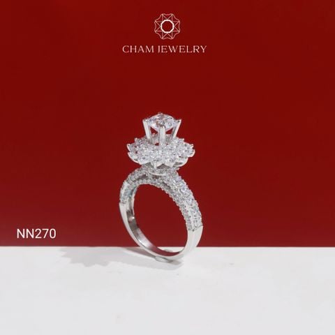 Nhẫn NN270 CHAM JEWELRY, Chủ 6.0mm( Barcode TNN1765).