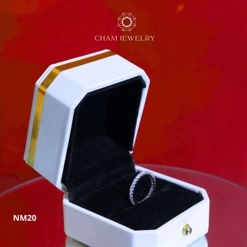 Nhẫn NM20 CHAM JEWELRY, Nhẫn Full Đá 1.75mm (Barcode TNF116)