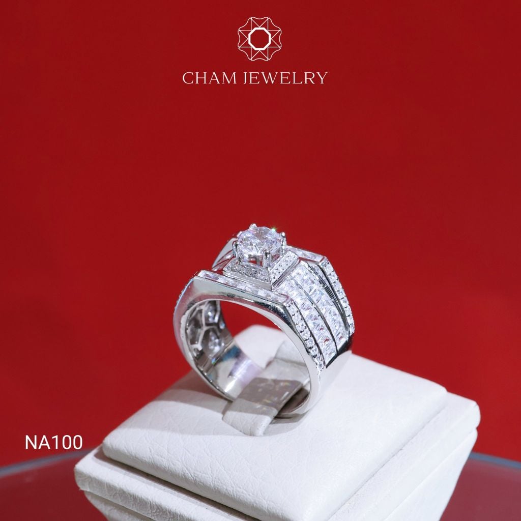Nhẫn Nam NA100 CHAM JEWELRY, Chủ 6.0mm (Barcode TNNA420).
