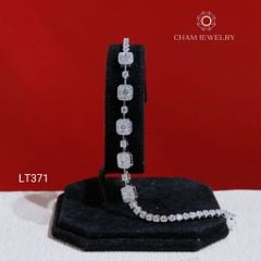 Lắc Tay LT371 CHAM JEWELRY , Lắc Xoàn Vuông Kết 2.5mm (Barcode KLT68).