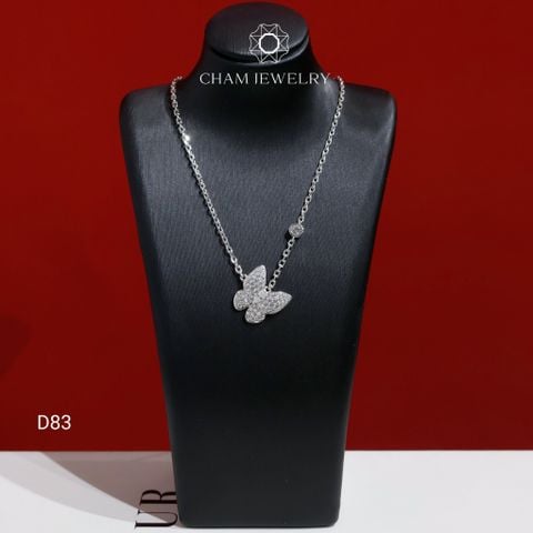 Dây Chuyền D83 CHAM JEWELRY, Dây Liền Mặt Bướm Full Đá Bản 12.0mm (Barcode TDKM585)