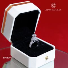 Nhẫn NN309 CHAM JEWELRY , Chủ 6mm( Barcode TNN1199).