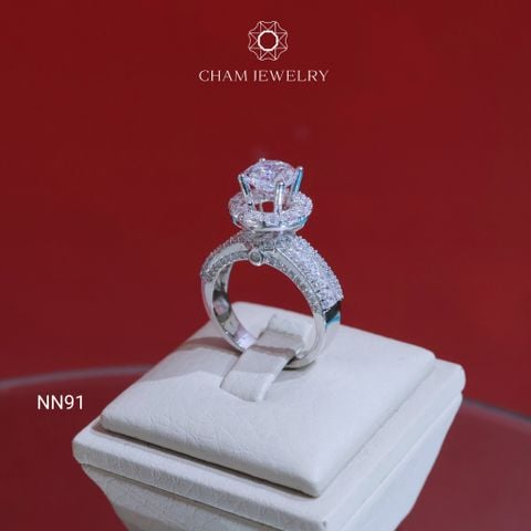 Nhẫn NN91 CHAM JEWELRY, Chủ 7.5mm (Barcode TNN1697).