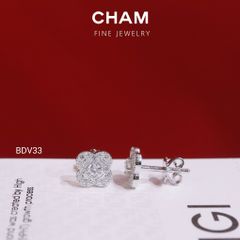 Hoa Tai BDV33 Vàng 10k Kim Cương Lab Grown Diamond