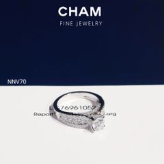 Nhẫn Nữ NNV70 Vàng 10k Chủ 5.4mm Kim Cương Lab Grown Diamond (Barcode DNU11)