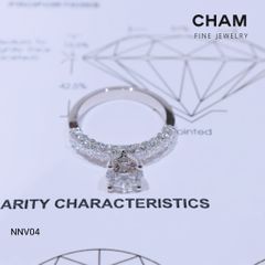 Nhẫn Nữ NNV04 Chủ 6.3mm D VVS1 Vàng 10k Kim cương Lab-grown