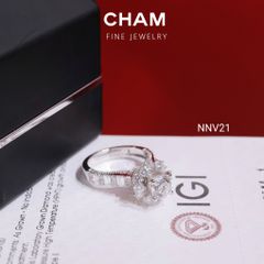 Nhẫn Nữ NNV21 Chủ 6.3mm Vàng 10k Kim Cương Lab Grown Diamond