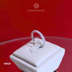 Nhẫn NM20 CHAM JEWELRY, Nhẫn Full Đá 1.75mm (Barcode TNF116)