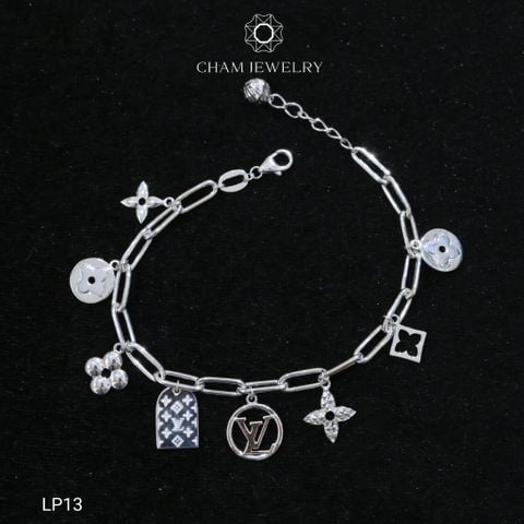Lắc Tay CHAM JEWELRY LP13, Lắc Xích 9 Charm (Barcode TLT1383)