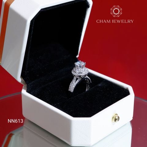 Nhẫn NN613 CHAM JEWELRY, Chủ 6.0mm Barcode (TNN1609)
