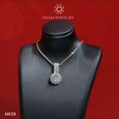 Mặt Dây Chuyền MK58 CHAM JEWELRY, Mặt Tròn Chủ 7.0mm (Barcode TVB201ML-TVB200ML)