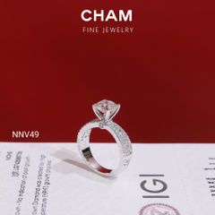 Nhẫn Nữ NNV49 Vàng 10k Chủ 7.2mm Kim Cương Lab Grown Diamond