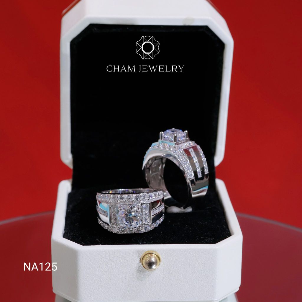 Nhẫn Nam NA125 CHAM JEWELRY, Chủ 7.5mm (Barcode TNNA321).