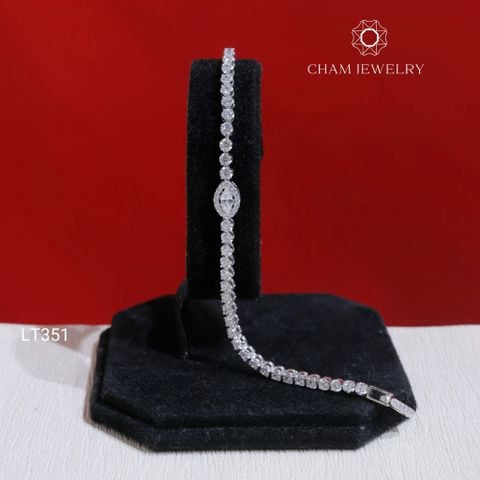 Lắc Tay LT351 CHAM JEWELRY , Lắc Tay Kiểu Full Đá (Barcode TLT1520).