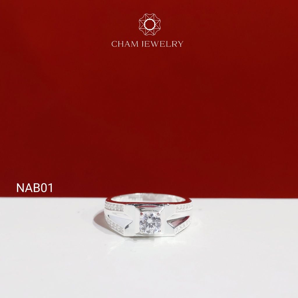 Nhẫn Bé Trai NAB01 CHAM JEWELRY, Chủ 5.0mm ( TNET188- C-NB112)