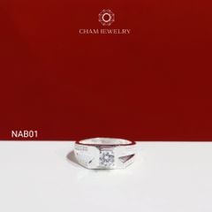 Nhẫn Bé Trai NAB01 CHAM JEWELRY, Chủ 5.0mm ( TNET188- C-NB112)