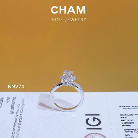 Nhẫn Nữ NNV74 Vàng 10k Chủ 5.4 Kim Cương Lab Grown Diamond