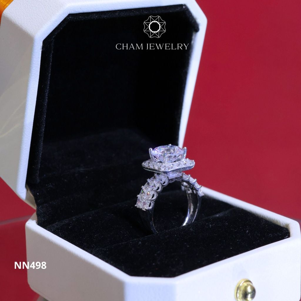 Nhẫn Nữ NN498 CHAM JEWELRY, Chủ 9.0mm (Barcode TNN1410).