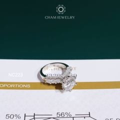Nhẫn NC223 CHAM JEWELRY, Nhẫn Full Đá Moissanite Chủ 8.1mm (Barcode OCNN71)