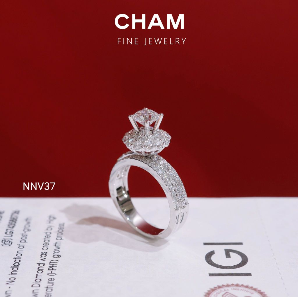 Nhẫn Nữ NNV37 Vàng 10k Chủ 5.4 Kim Cương Lab Grown Diamond