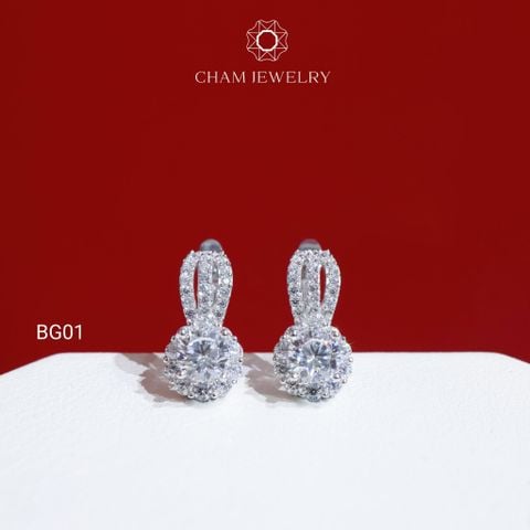 Hoa Tai BG01 CHAM JEWELRY, Chủ 5.0mm (Barcode TBVB204B).