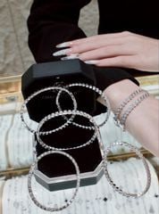 Vòng Tay VT50 CHAM JEWELRY, Vòng Full Đá Lục Giác 2.0mm (Barcode CV8060)