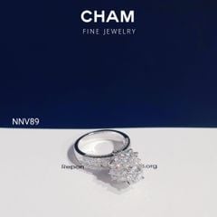 Nhẫn Nữ NNV89 Vàng 10k Chủ 6.3mm Kim Cương Lab Grown Diamond (Barcode DNU20)