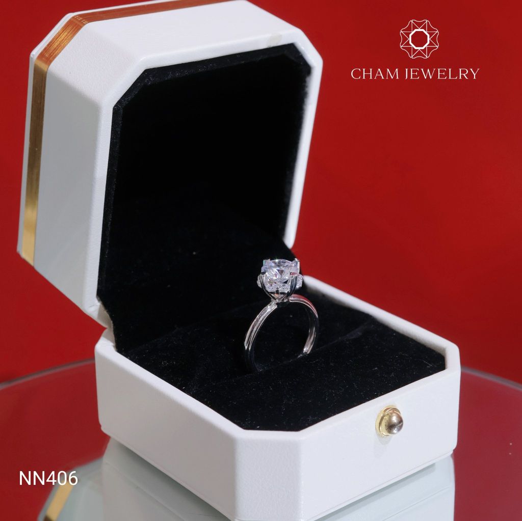Nhẫn NN406 CHAM JEWELRY, Chủ 7.5mm (Barcode CN7357).