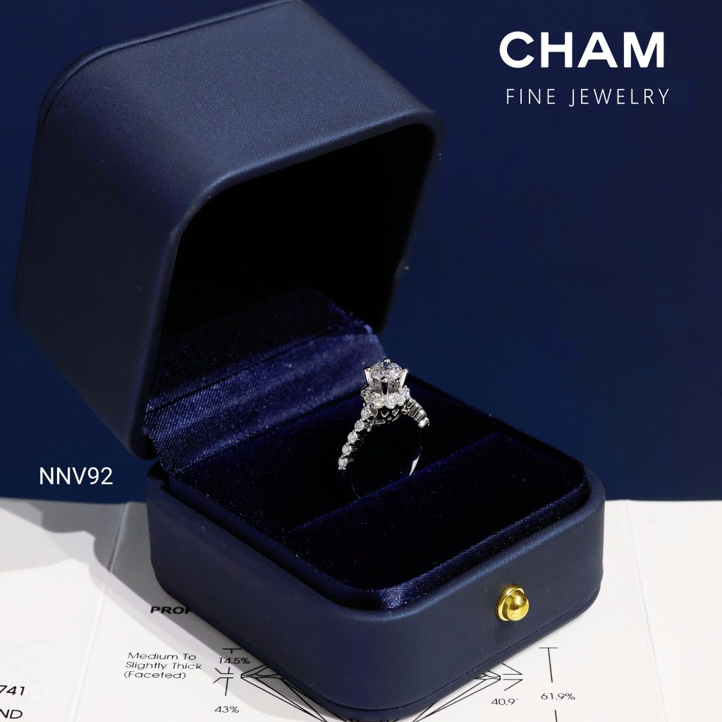 Nhẫn Nữ NNV92 Vàng 10k Chủ 5.4mm Kim Cương Lab Grown Diamond (Barcode DNU27)