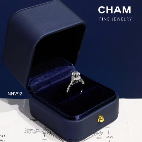 Nhẫn Nữ NNV92 Vàng 10k Chủ 5.4mm Kim Cương Lab Grown Diamond (Barcode DNU27)