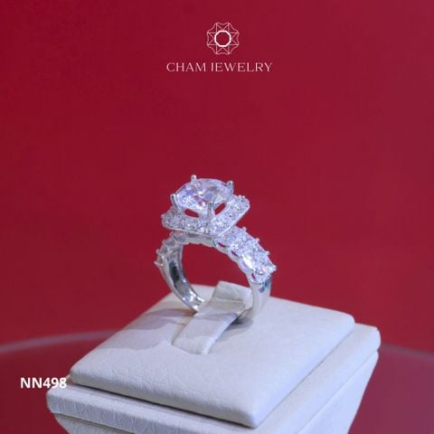 Nhẫn Nữ NN498 CHAM JEWELRY, Chủ 9.0mm (Barcode TNN1410).