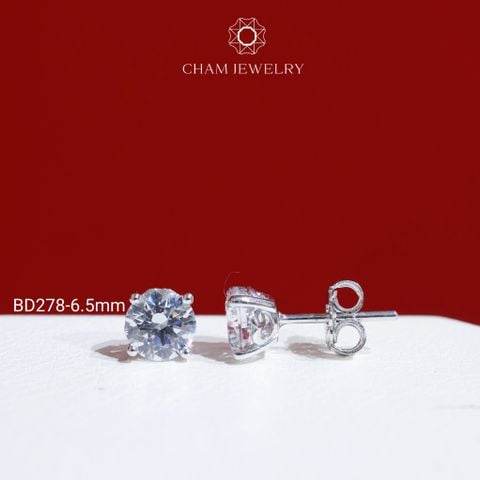 Hoa Tai BD278 CHAM JEWELRY , Bông Nụ Chủ 6.5mm (Barcode TBH80).
