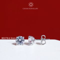 Hoa Tai BD278 CHAM JEWELRY , Bông Nụ Chủ 6.5mm (Barcode TBH80).