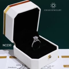 Nhẫn NC230 CHAM JEWELRY, Nhẫn Full Đá Moissanite Chủ 7.2mm (Barcode ONNU287)