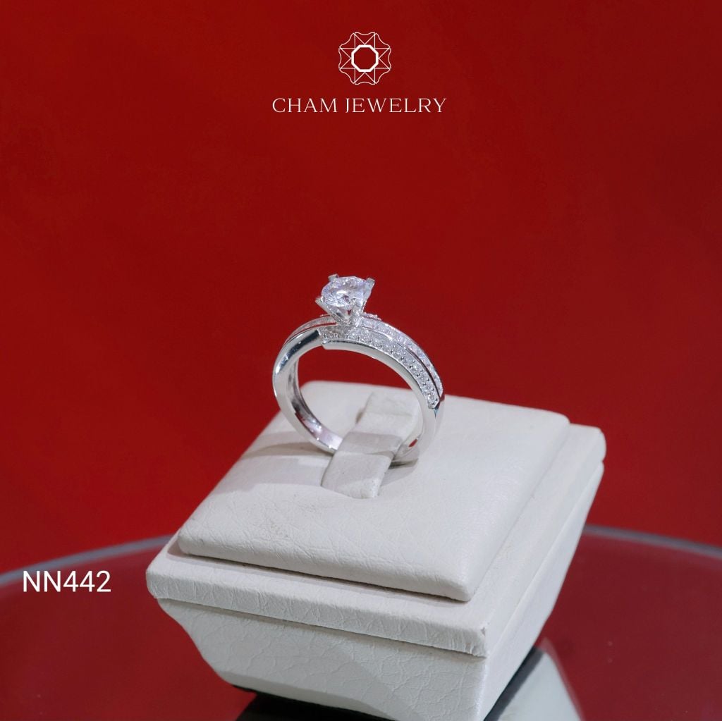 Nhẫn NN442 CHAM JEWELRY, Chủ 5.5mm (Barcode TNN1433).